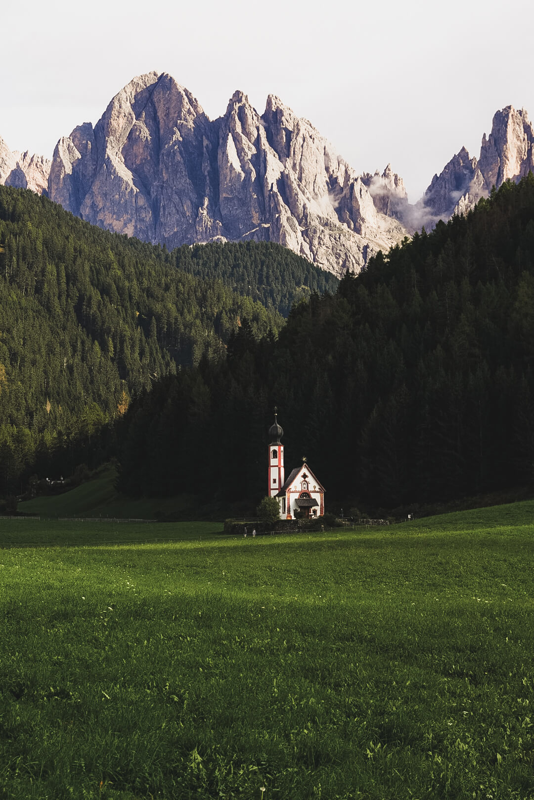 Kostel St Johann - Val di Funes, Dolomity